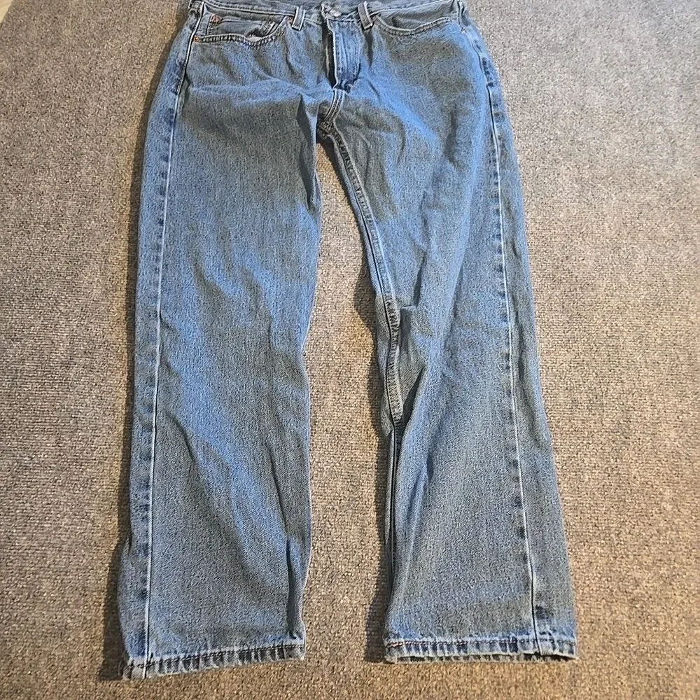 Levi’s 505 Denim Jeans Mens 34x29 Blue Classic 5 Pocket Straight Leg Casual